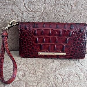 Brown Brahmin wristlet/wallet